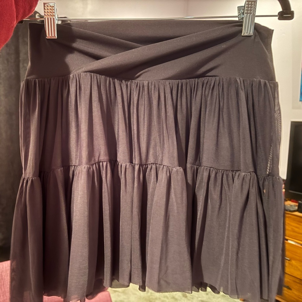 Elegant Black Tiered Skirt